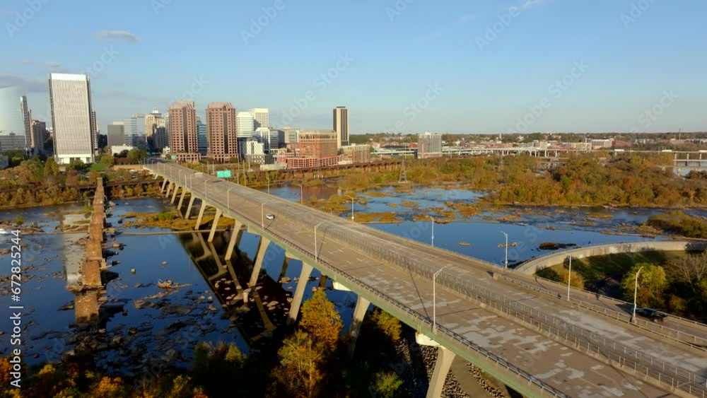 Beautiful fall foliage on the James River Richmond VA USA 2023 Beautiful fall foliage on the James River Richmond VA USA 2023