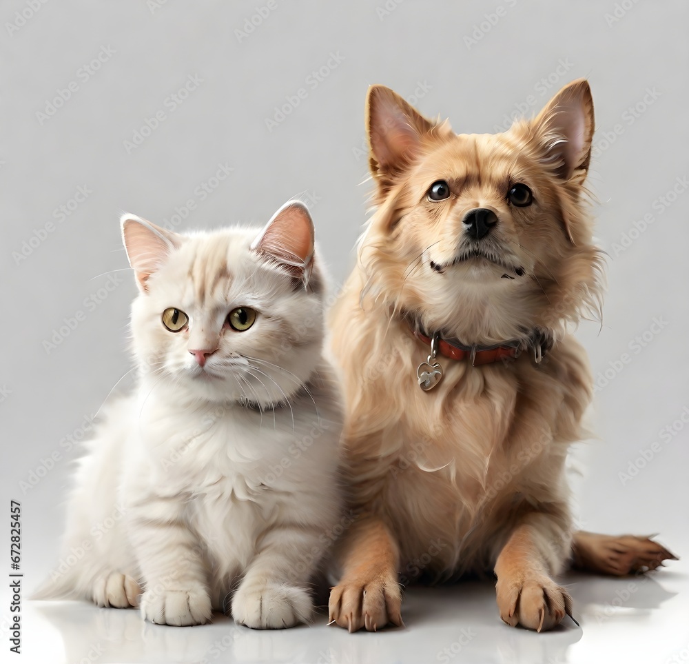 Obraz premium dog and cat