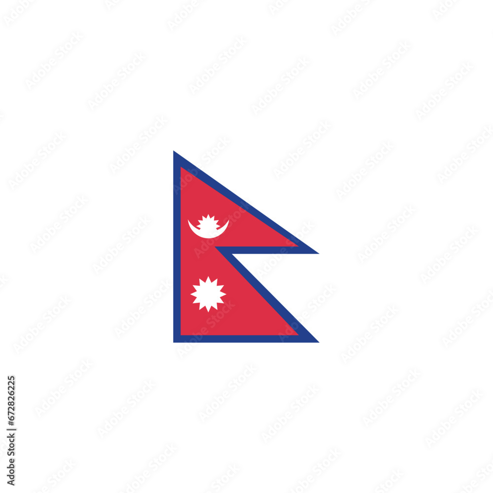 Obraz premium 🇳🇵 Flag: Nepal