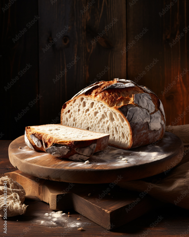 Fresh bread on a wooden plate, food, bread, meal, baked, breakfast, healthy, snack, wheat, loaf, fresh, meat, brown, bakery, white, appetizer, flour, kitchen, eating, dinner, traditional, gourmet Fresh bread on a wooden plate, food, bread, meal, baked, breakfast, healthy, snack, wheat, loaf, fresh, meat, brown, bakery, white, appetizer, flour, kitchen, eating, dinner, traditional, gourmet
