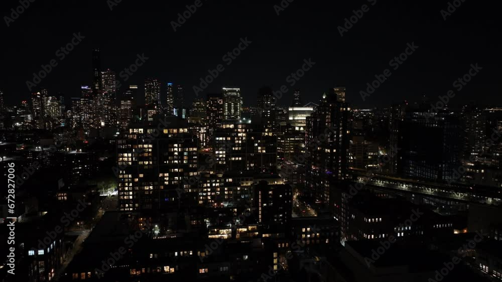 Night aerial video Dumbo Brooklyn NY Night aerial video Dumbo Brooklyn NY