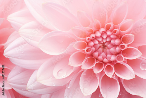 Soft pink dahlia petals macro, floral abstract background. Close up of flower dahlia for background