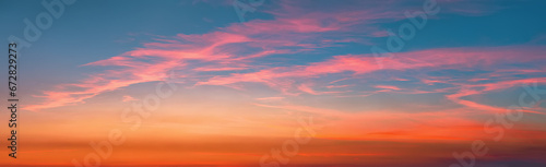Sunset sky background in the evening with colorful sunlight clouds after sundown © Edgar Martirosyan