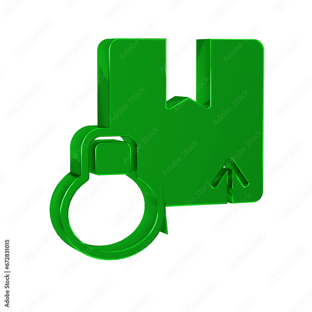 Green Carton cardboard box icon isolated on transparent background. Box, package, parcel sign. Delivery and packaging. Green Carton cardboard box icon isolated on transparent background. Box, package, parcel sign. Delivery and packaging.