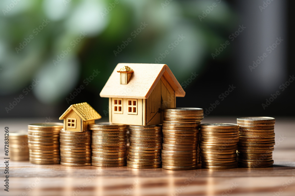 real estate, investing in inflation home loan interest rate hike, with empty copy space real estate, investing in inflation home loan interest rate hike, with empty copy space