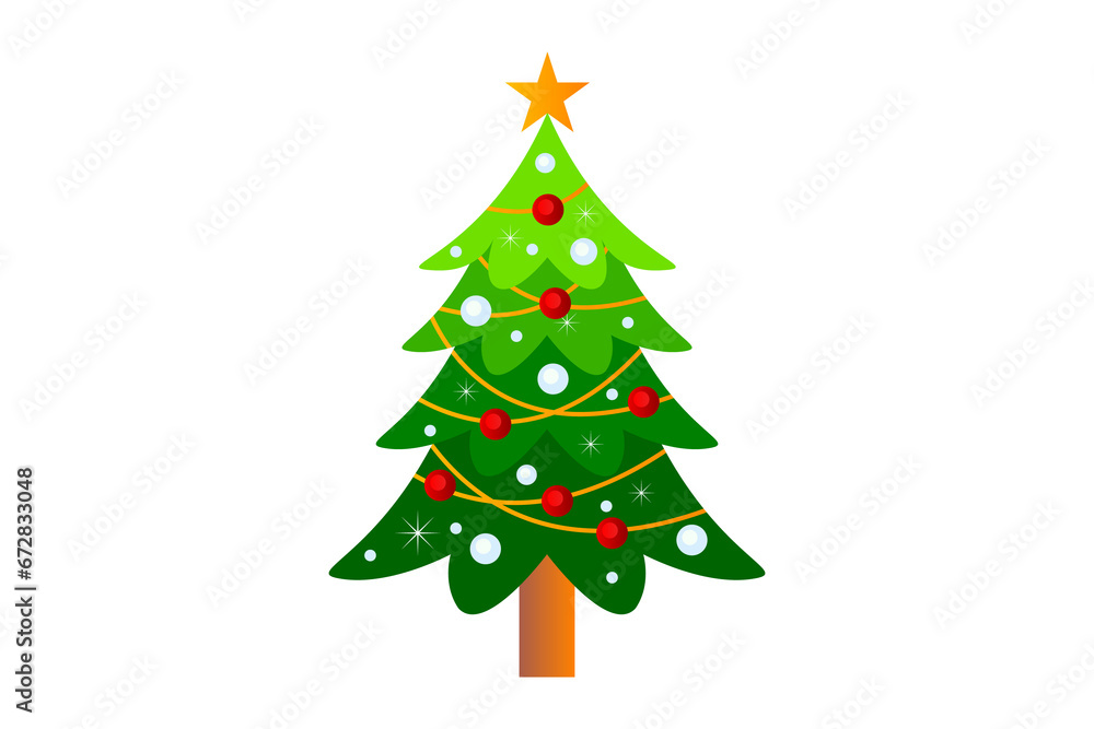 christmas tree isolated on white,  png background, Transparent image
