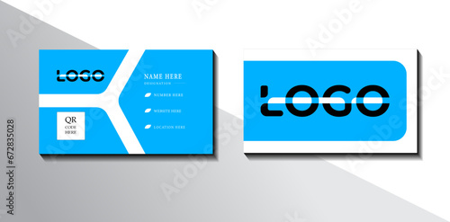 Modern double-sided clean creative design horizontal corporate business card