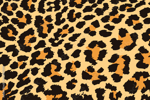 Print Animal leopard pattern texture seamless orange beige darker boarder