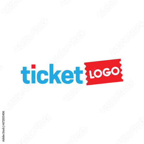 ticket logo design vector format