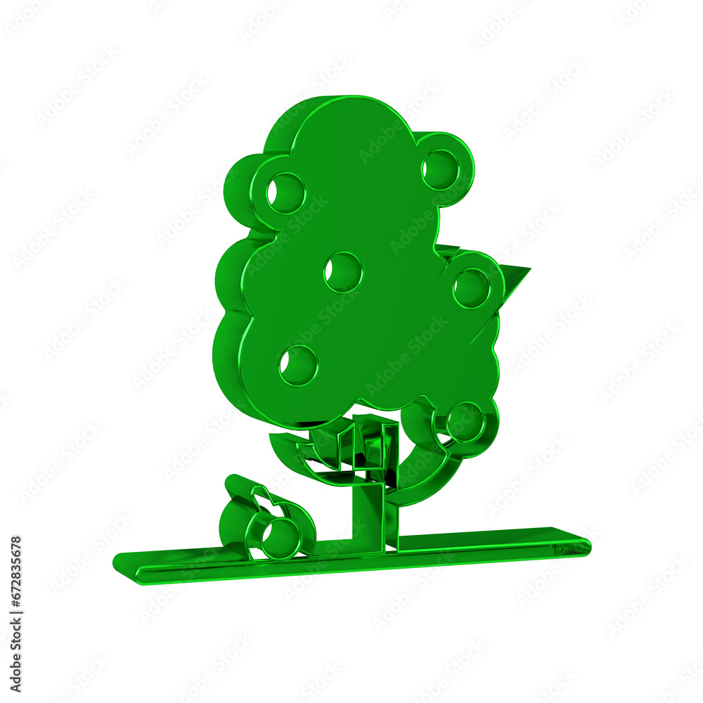 Green Fruit tree icon isolated on transparent background. Agricultural plant. Organic farm product. Fruit garden. Gardening theme. Green Fruit tree icon isolated on transparent background. Agricultural plant. Organic farm product. Fruit garden. Gardening theme.