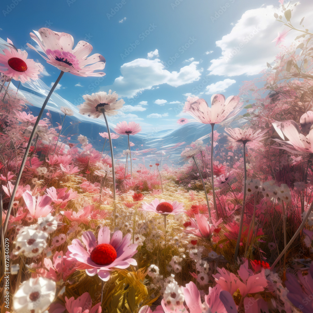 Obraz premium Whimsical Meadow Dreamscape