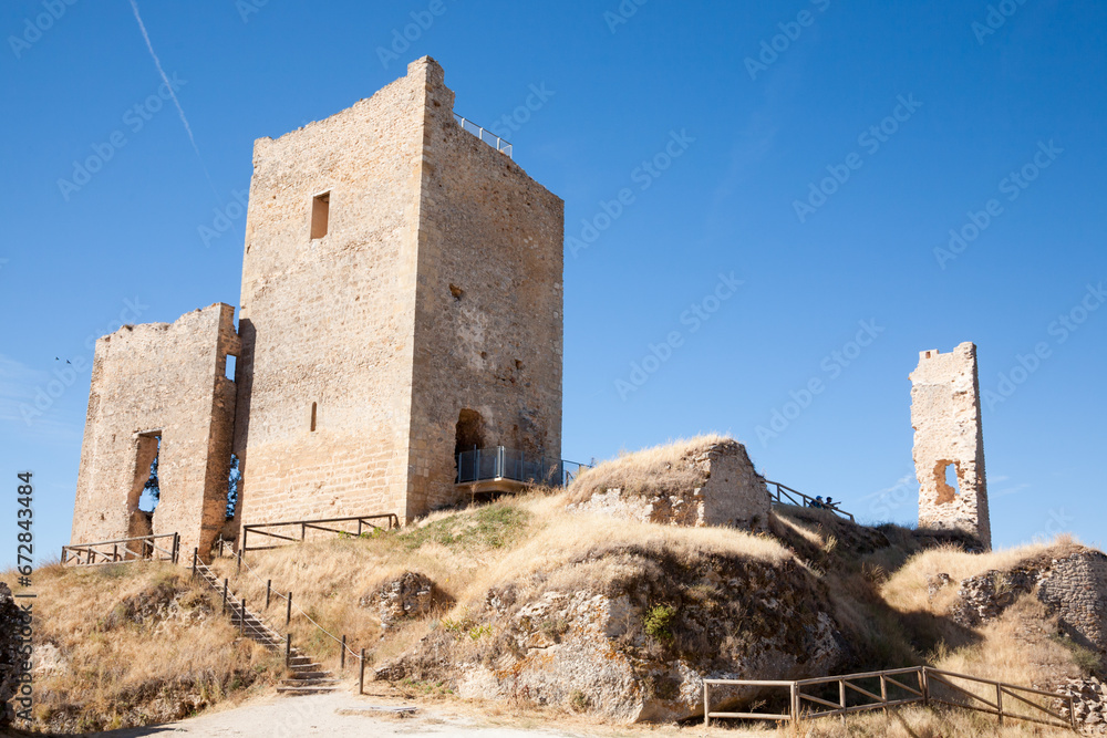 View of the ruins of the castle of Calatanazor, Spain