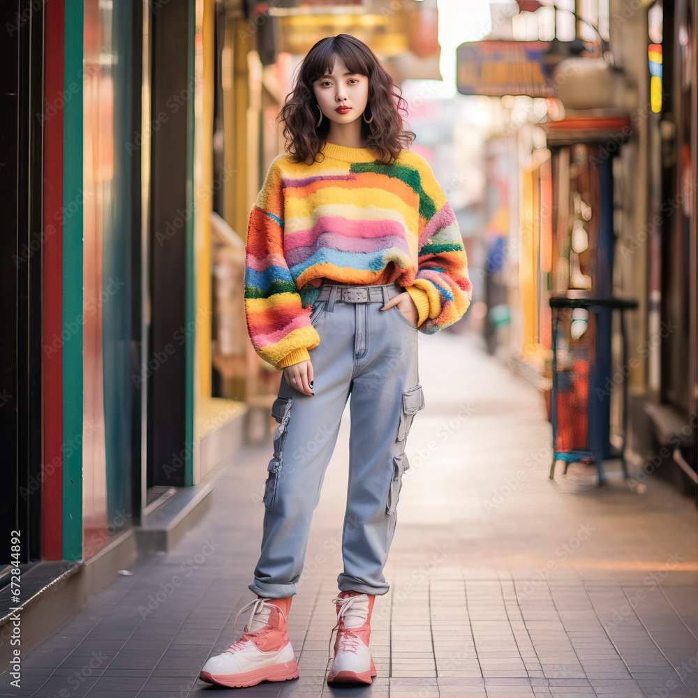 Fototapeta premium woman in the street