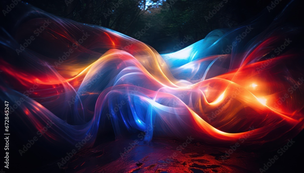 Photo of Abstract Waves of Color in Vibrant, Mesmerizing Artwork Photo of Abstract Waves of Color in Vibrant, Mesmerizing Artwork