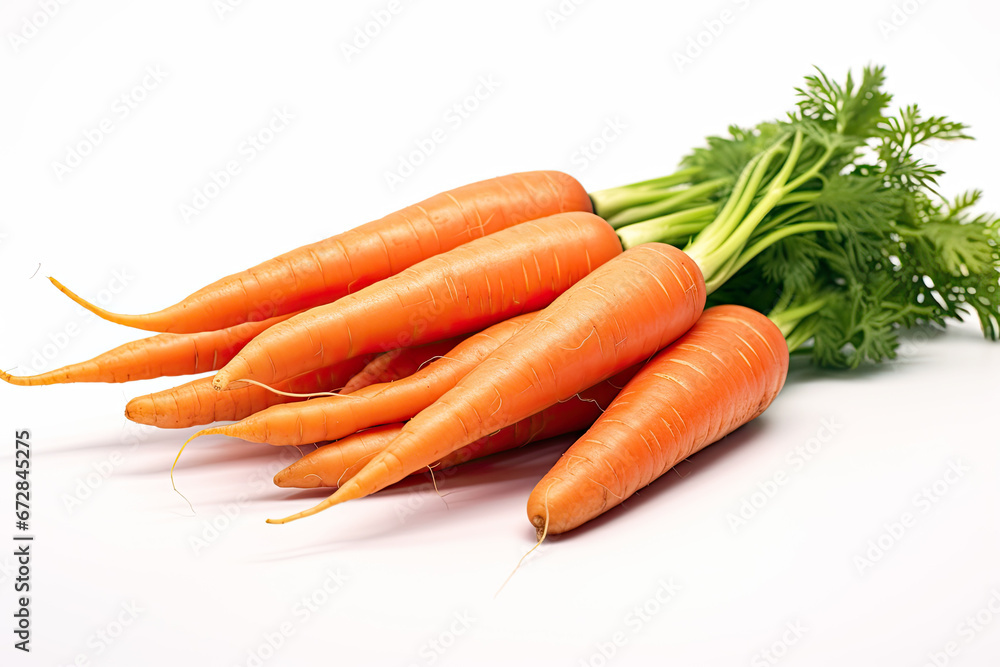 Bunch of carrots on white background Bunch of carrots on white background