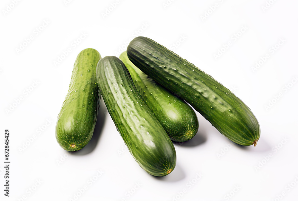 Cucumbers on a white background Cucumbers on a white background