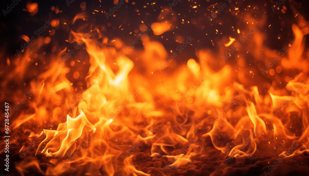 Photo of a Fiery Dance: A Close-Up of Mesmerizing Flames in Vivid Motion