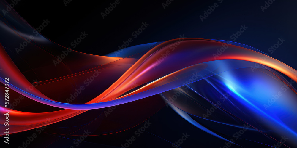Fototapeta premium Futuristic abstract background with flowing shapes.