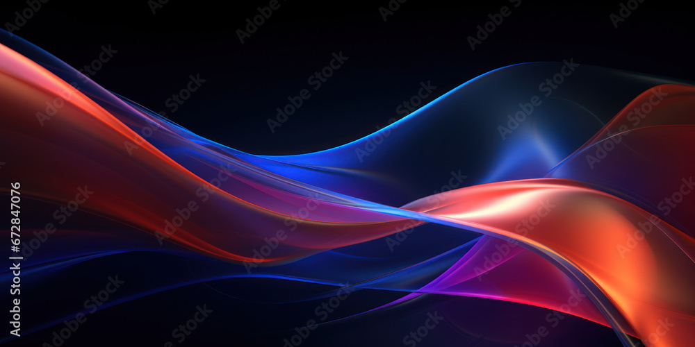 Naklejka premium Futuristic abstract background with flowing shapes.