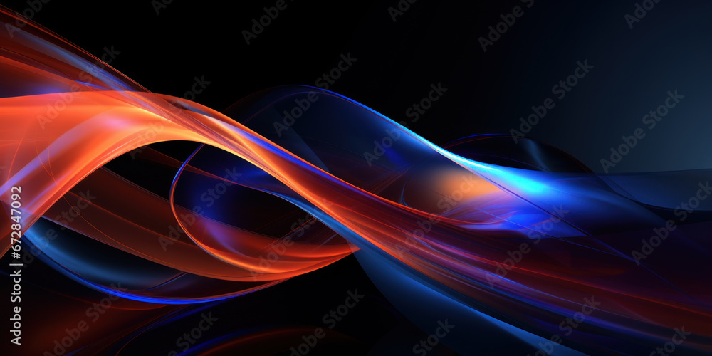 Fototapeta premium Futuristic abstract background with flowing shapes.