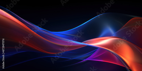 Futuristic abstract background with flowing shapes.