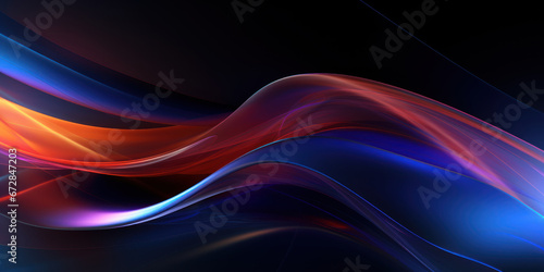 Futuristic abstract background with flowing shapes. © Lidok_L