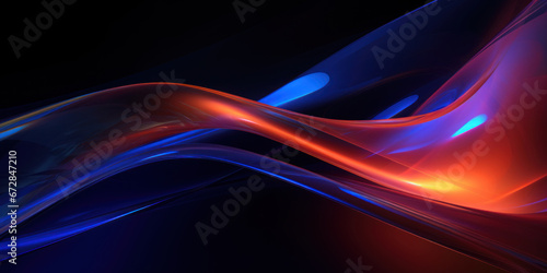Futuristic abstract background with flowing shapes.