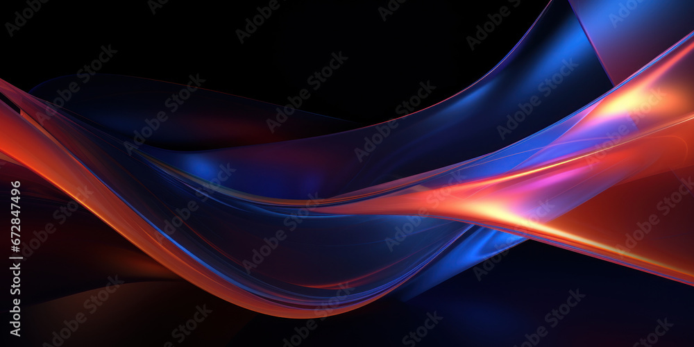 Fototapeta premium Futuristic abstract background with flowing shapes.