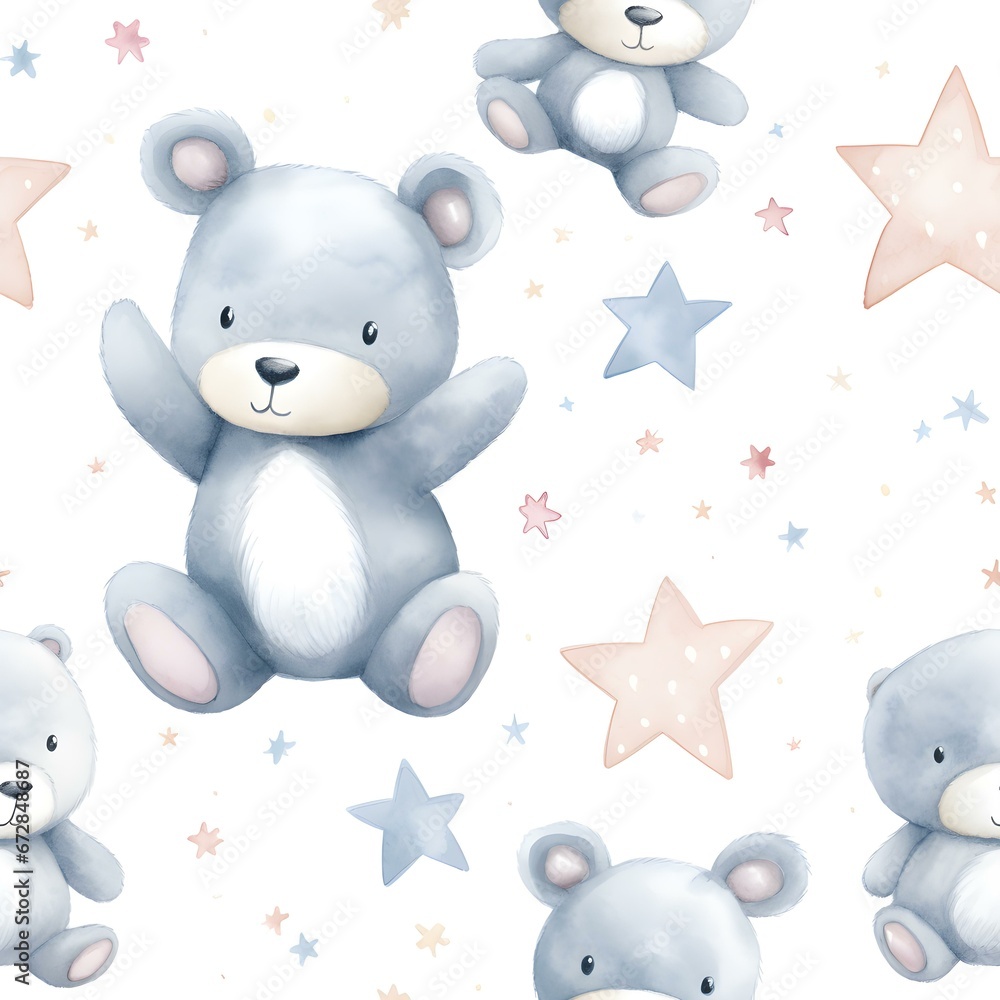 Bear water colour pattern Bear water colour pattern
