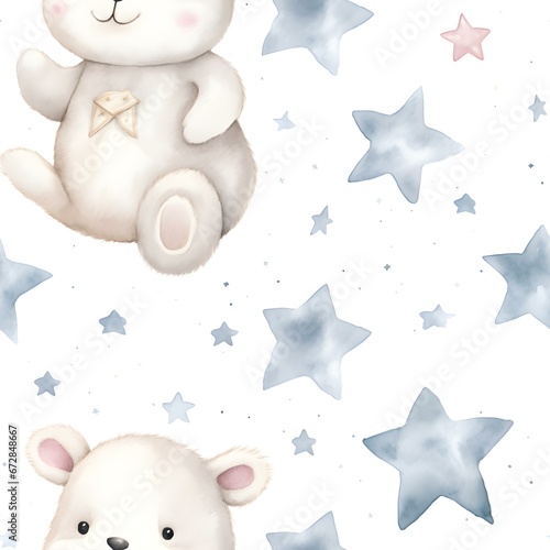 Rabbit Watercolor Pattern