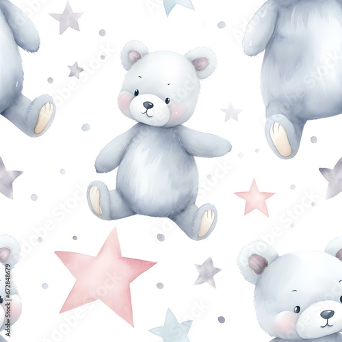 Bear water colour pattern