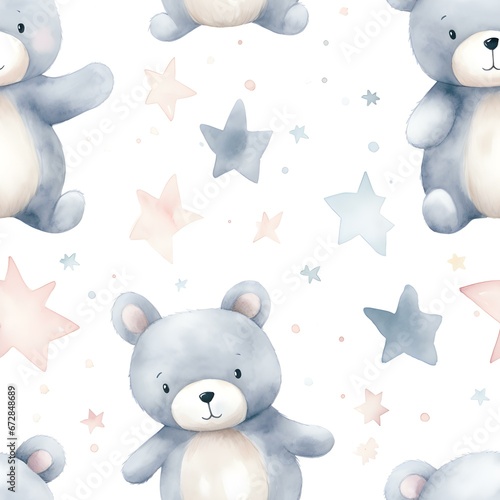Bear water colour pattern
