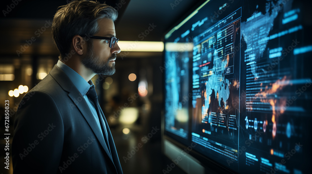 Investor trader analyzing stock market indicators, investment strategy, financial data and charts, marketing statistics and finance market graphs Investor trader analyzing stock market indicators, investment strategy, financial data and charts, marketing statistics and finance market graphs
