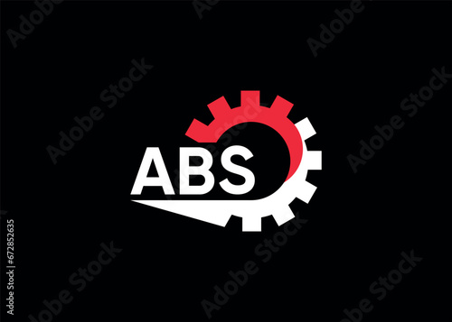 ABS initial monogram for automotive gear logo