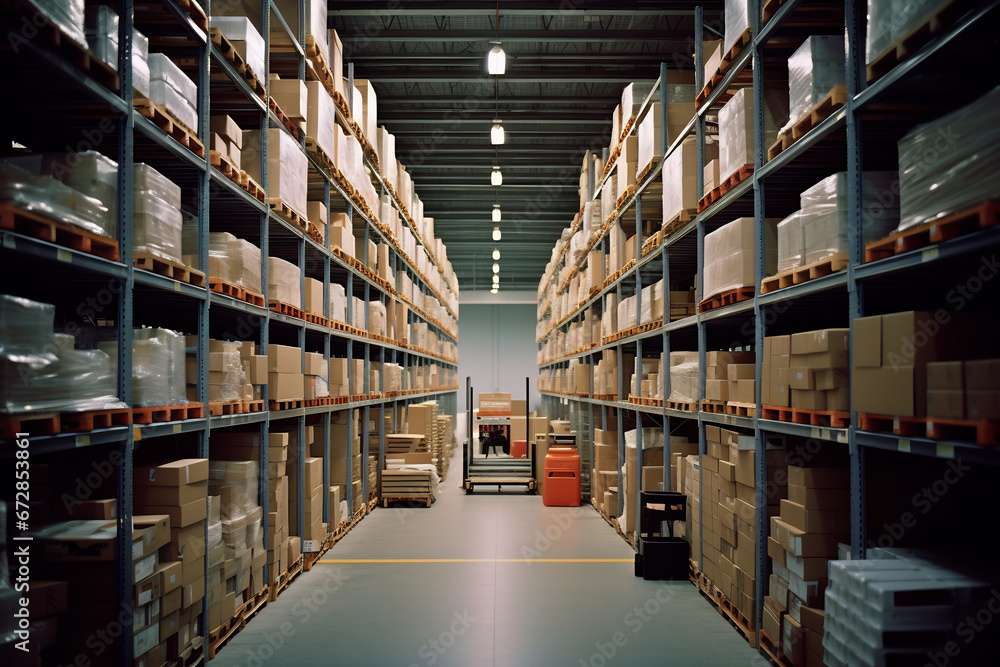 Neatly organized retail store warehouse. Neatly organized retail store warehouse.
