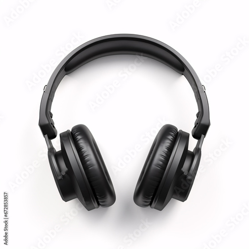 Headphones stand-alone against a whiteness backdrop; ideal for audiophiles.