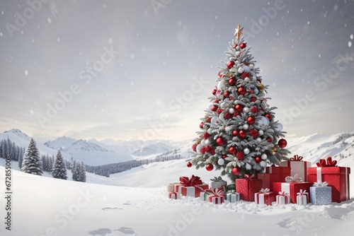christmas card with christmas tree © Ammar