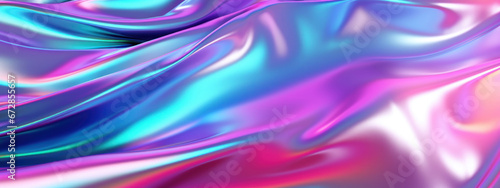 Holographic fabric in motion, captured in a 3D abstract visualization.