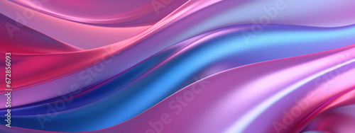 Dynamic illustration capturing the fluid dance of pink and blue.