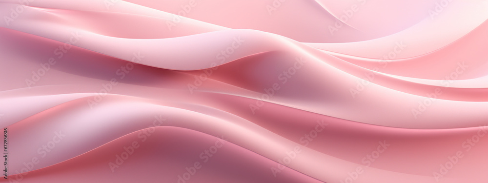 Fototapeta premium Abstract 3D visualization of a delicate pastel pink surface.