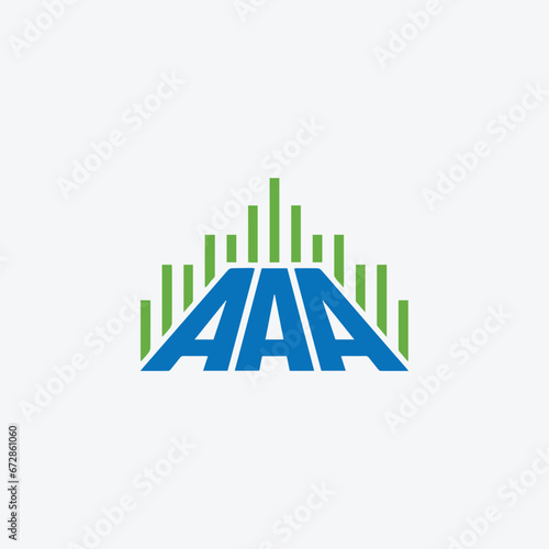 letters aaa text logo design vector format