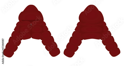 Puff crop jacket. vector illustration