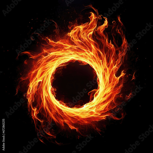 Ring of fire isolated on a ...