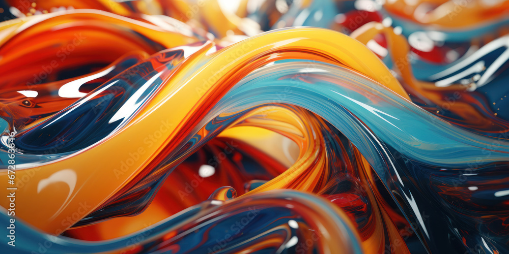 A mesmerizing display of 3-D extruded liquid art.