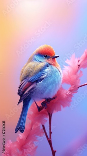 Pastel Beautiful and Lovely Bird  