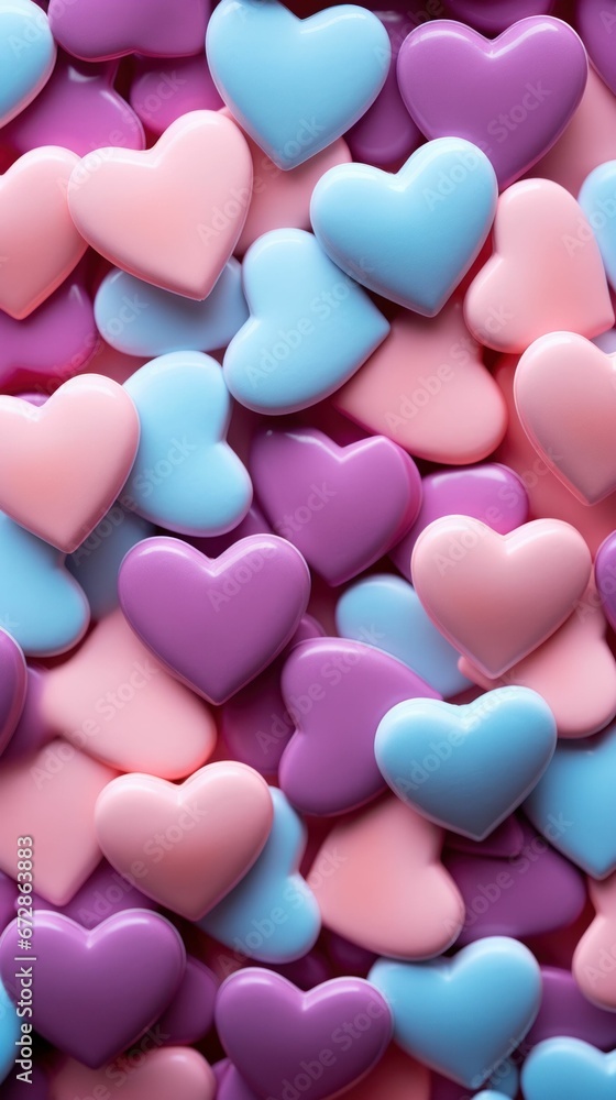 Pastel Cute Heart shaped chocolate hearts pattern