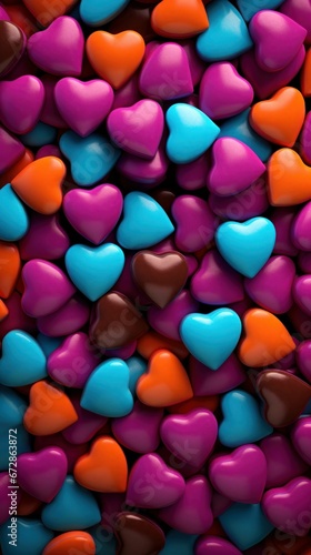 Delicious Cute Heart shaped chocolates 