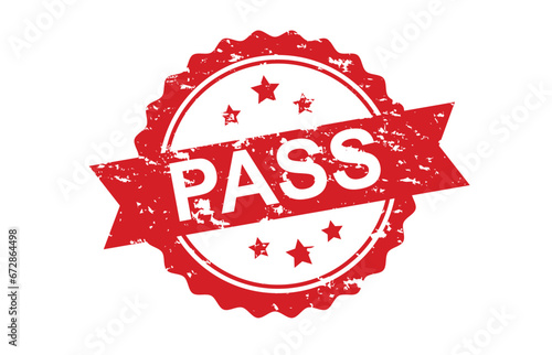 Pass stamp design vector