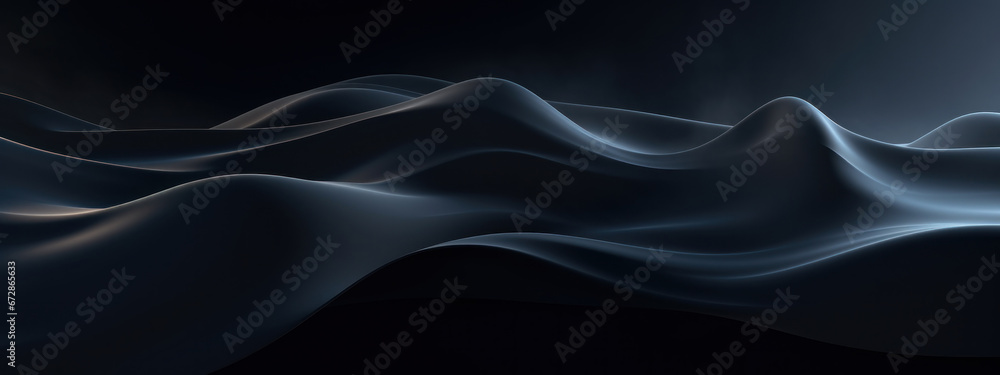 Fototapeta premium Dark 3D swirls in a moody abstract.