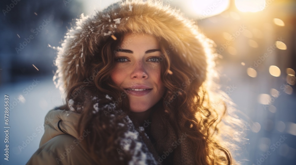 Snow-kissed beauty: Winter wonderland enchantment. Snow-kissed beauty: Winter wonderland enchantment.